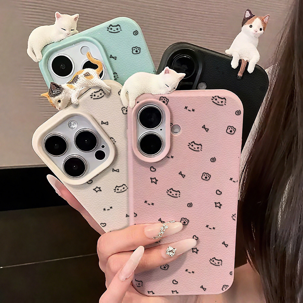 Apple Iphone 16 - 가죽 소프트 TPU 폰 케이스 아이폰