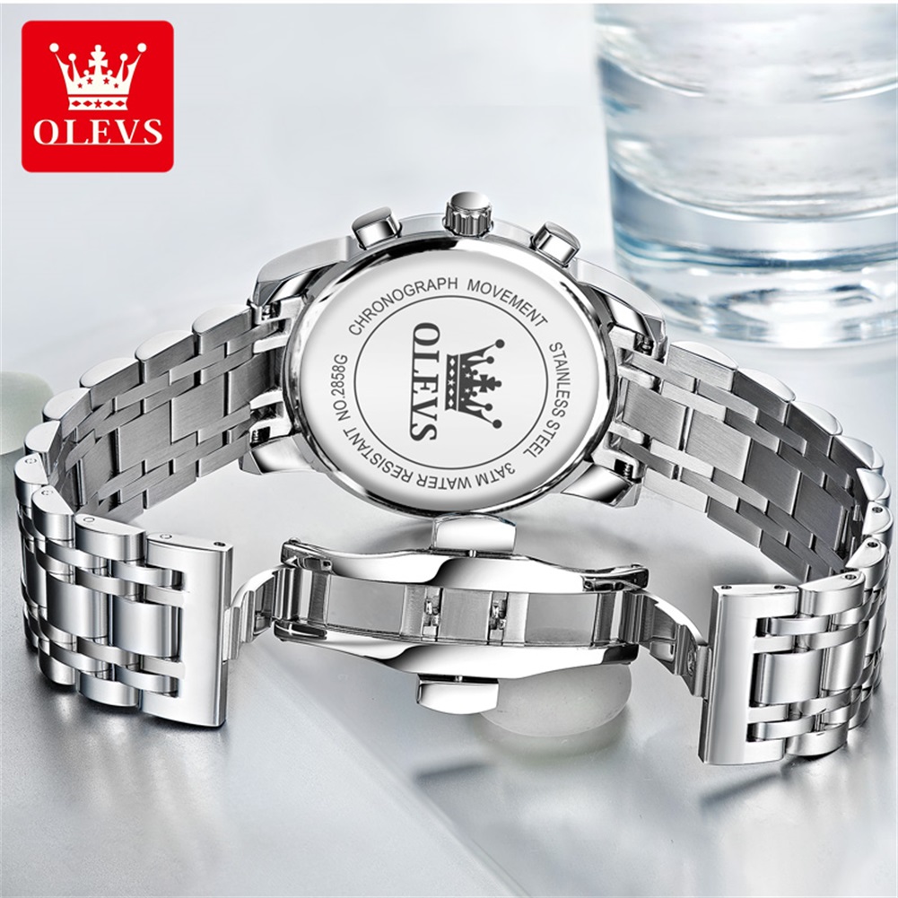 OLEVS 인기 남성용 시계 스테인레스 스틸 블랙 문  - Luxury Lifestyle Products 리뷰 및 가격